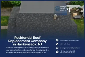 Completed asphalt shingle roof replacement on Hackensack, New Jersey