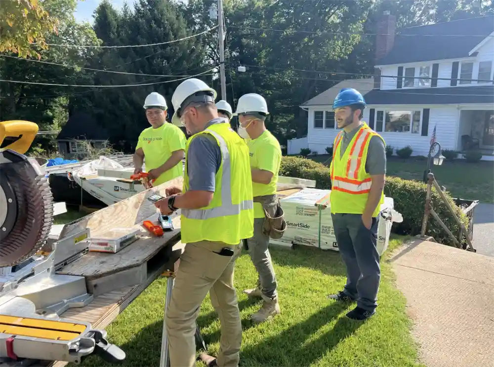 Team of local Hackensack roofers ready for residential projects