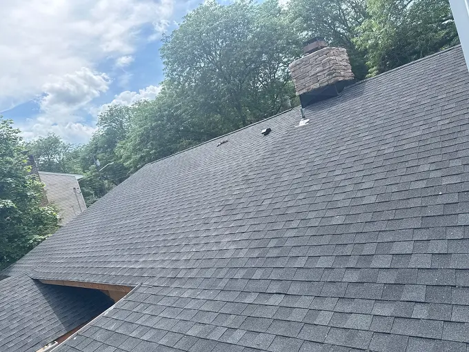 tile roofing black chimney