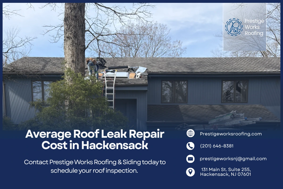 Average Roof Leak Repair Cost in Hackensack