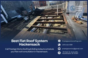 Commercial flat roof replacement in Hackensack, NJ