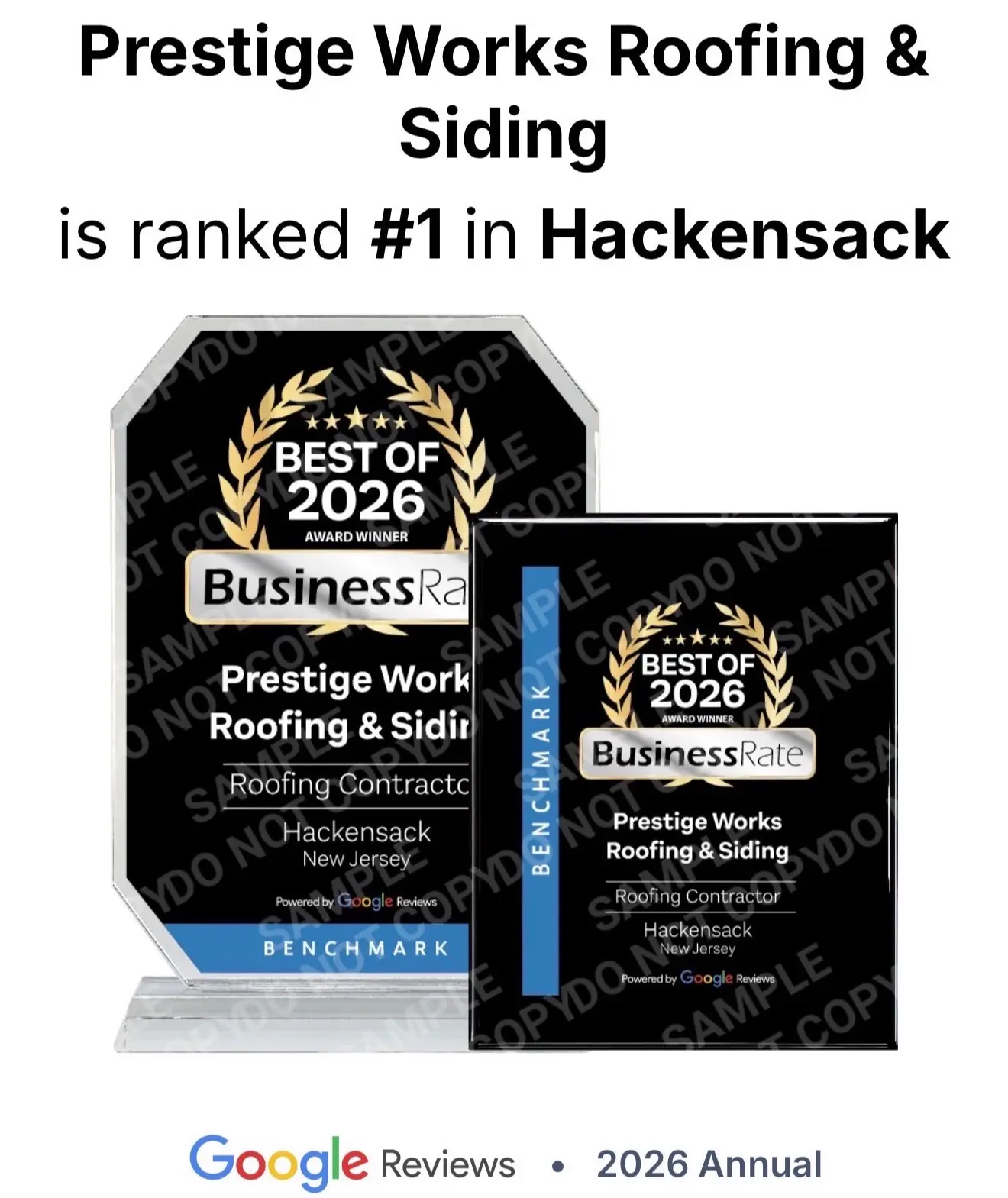 Prestige Works Roofing & Siding ranked #1 in Hackensack