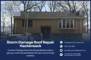 Storm damage roof repair in Hackensack, NJ