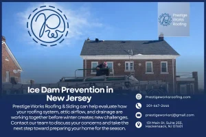 Roofing professional working on a residential roof in New Jersey
